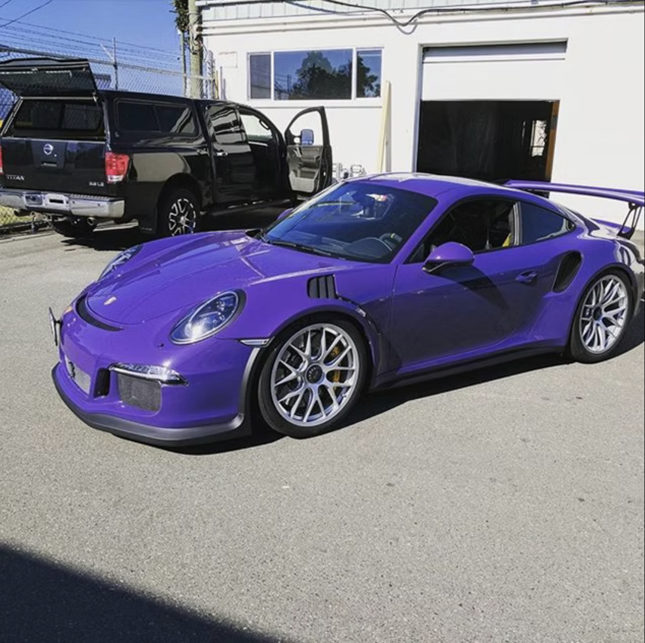 Porsche with custom paint job