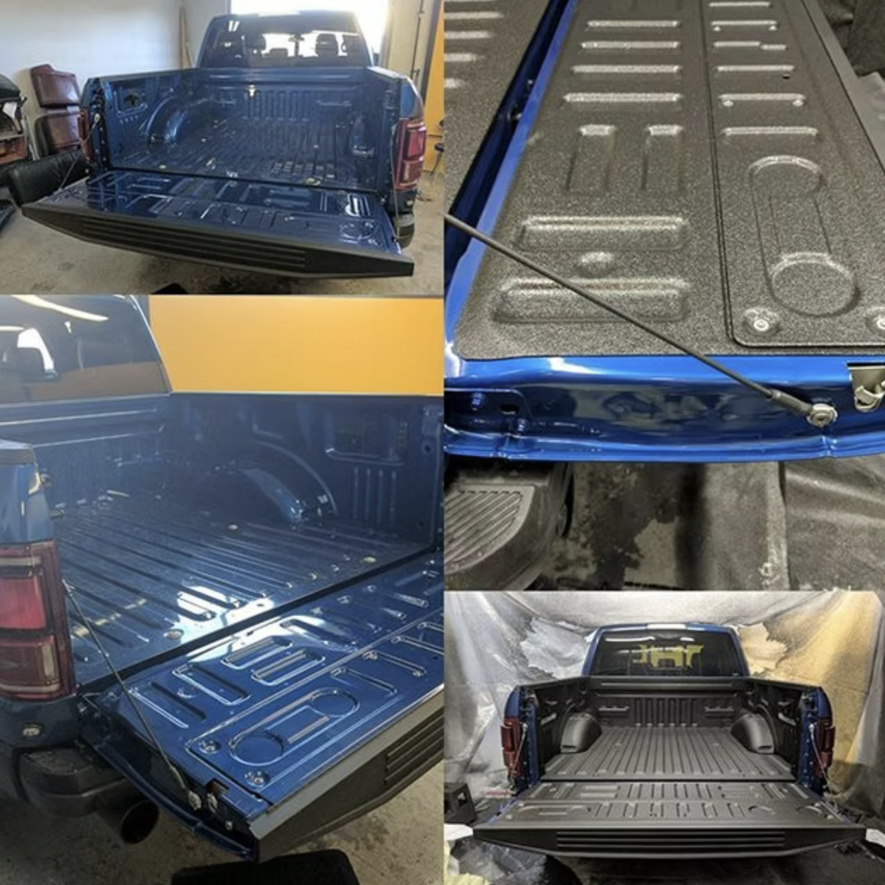 Close-up of a spray-on bedliner texture